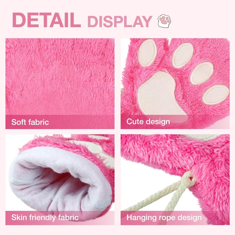 Tiny Chou Cat Paw Gloves for Cosplay Party Halloween Costume Accessories, Winter Fingerless Warm Gloves for Women Girls - Image 4